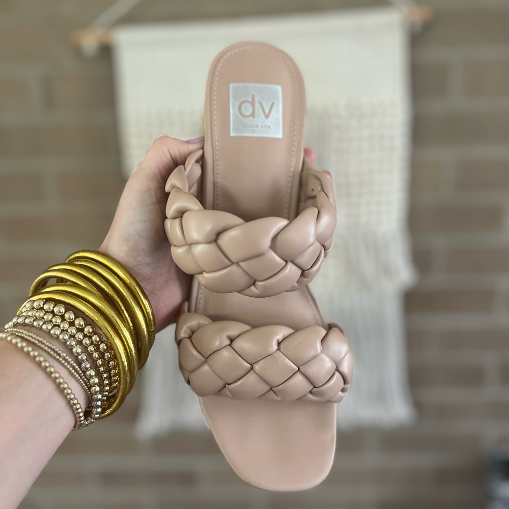 Dolce Vita Braided Nude Sandals - Picture 2 of 3